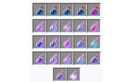 All types of splash potion in the game (Image via Minecraft Wiki)